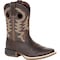 Durango Kids Western Boot, 2 M, Leather, 8 in H, Dark Bay DBT0219C - alternate 1